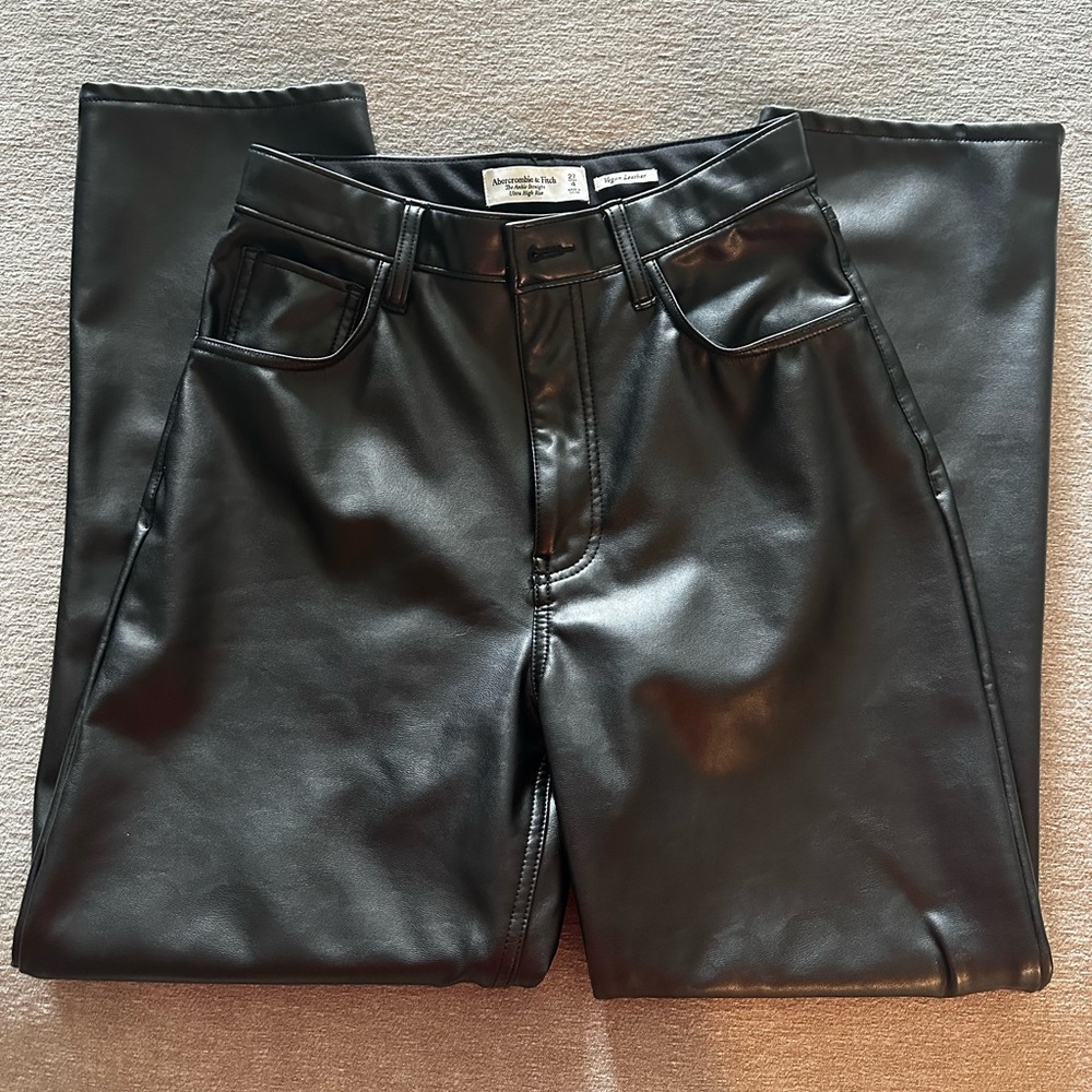 Abercrombie Ankle Vegan Leather Pants